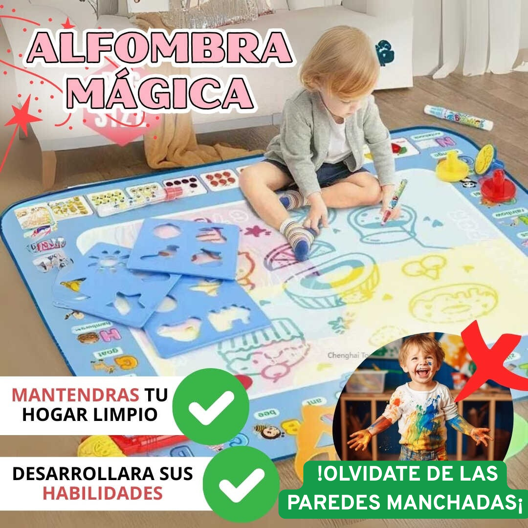 Alfombra Mágica de Agua: Dibuja, Aprende y Borra Sin Ensuciar.