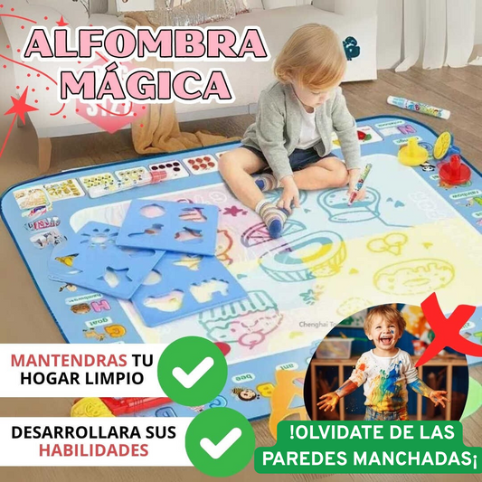 Alfombra Mágica de Agua: Dibuja, Aprende y Borra Sin Ensuciar.